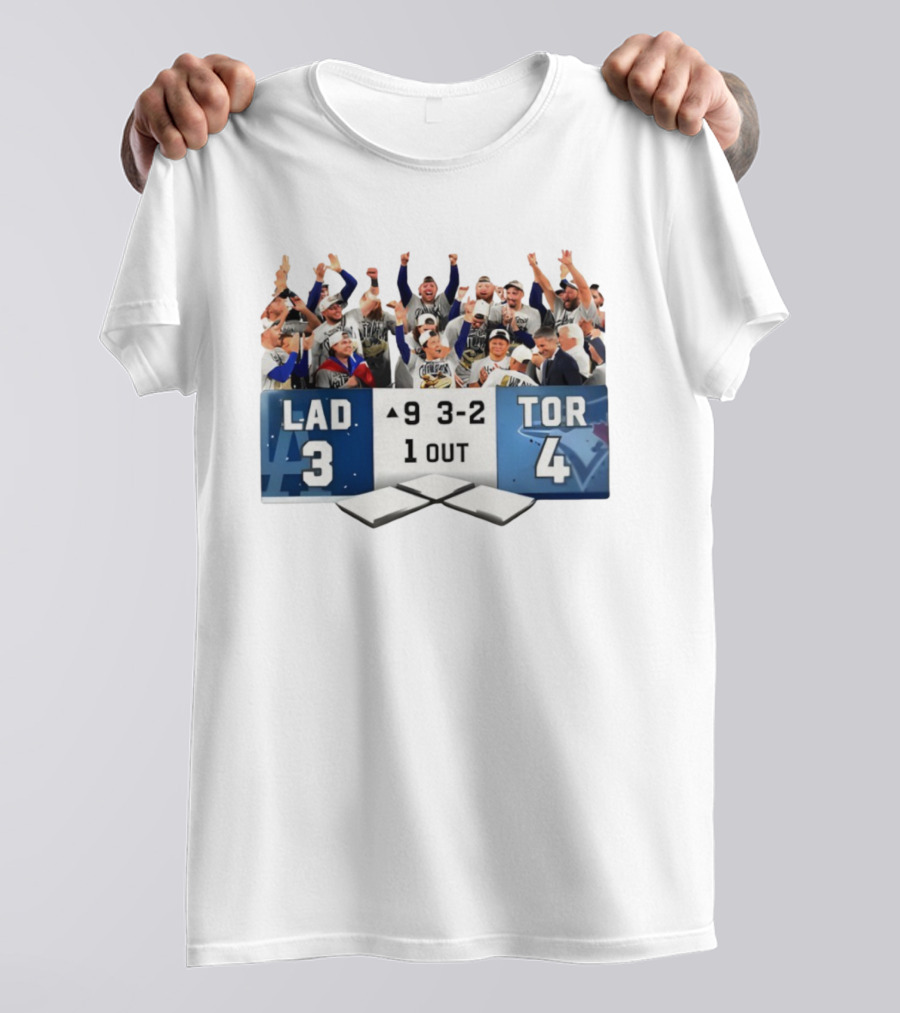 Toronto Blue Jays Champions 4 3 Los Angeles Dodgers 1 Out T-Shirt