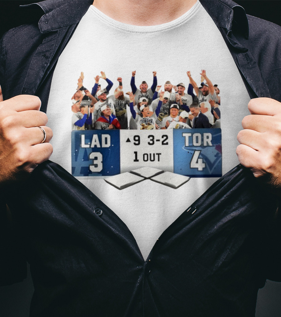 Toronto Blue Jays Champions 4 3 Los Angeles Dodgers 1 Out T-Shirt