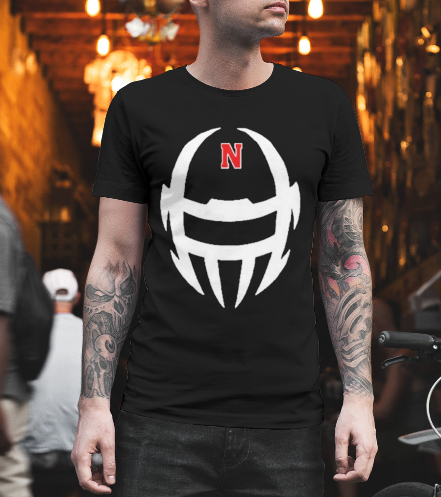 Coach Matt Rhule Nebraska Cornhuskers N Helmet T-Shirt