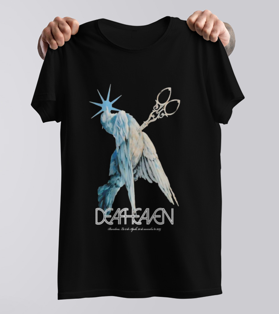 Deafheaven Barcelona November 20 2025 San Francisco CA Scissors Bird Statue Gothic Art T-Shirt