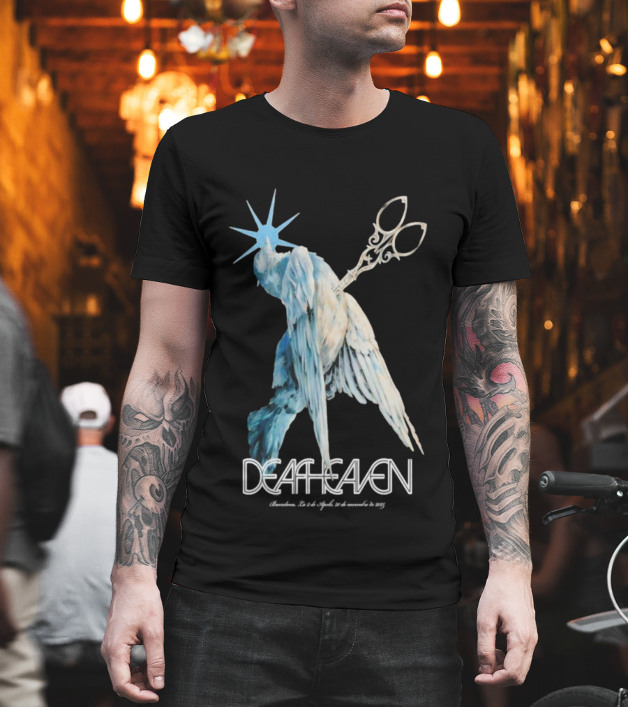 Deafheaven Barcelona November 20 2025 San Francisco CA Scissors Bird Statue Gothic Art T-Shirt