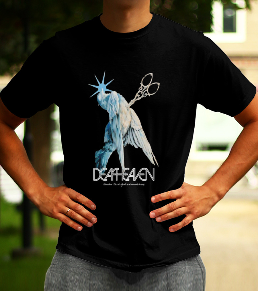 Deafheaven Barcelona November 20 2025 San Francisco CA Scissors Bird Statue Gothic Art T-Shirt