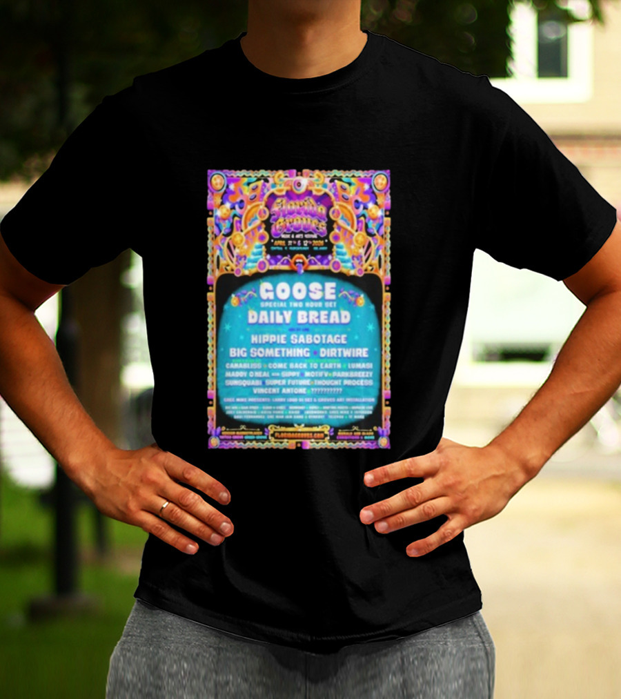 Florida Groove Festival April 11-12 2026 Central Florida Fairgrounds Goose Daily Bread Lineup T-Shirt
