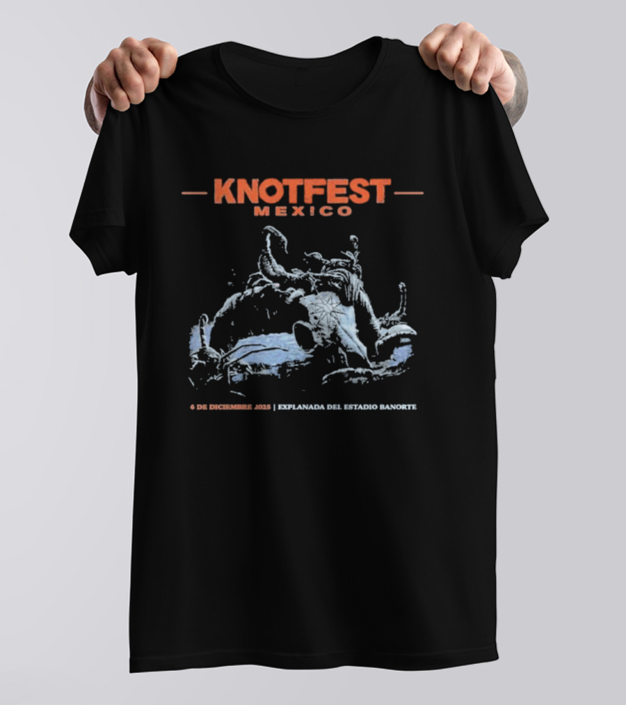 Knotfest Mexico 2025 Scorpion Skull December 6 Estadio Banorte Event T-Shirt