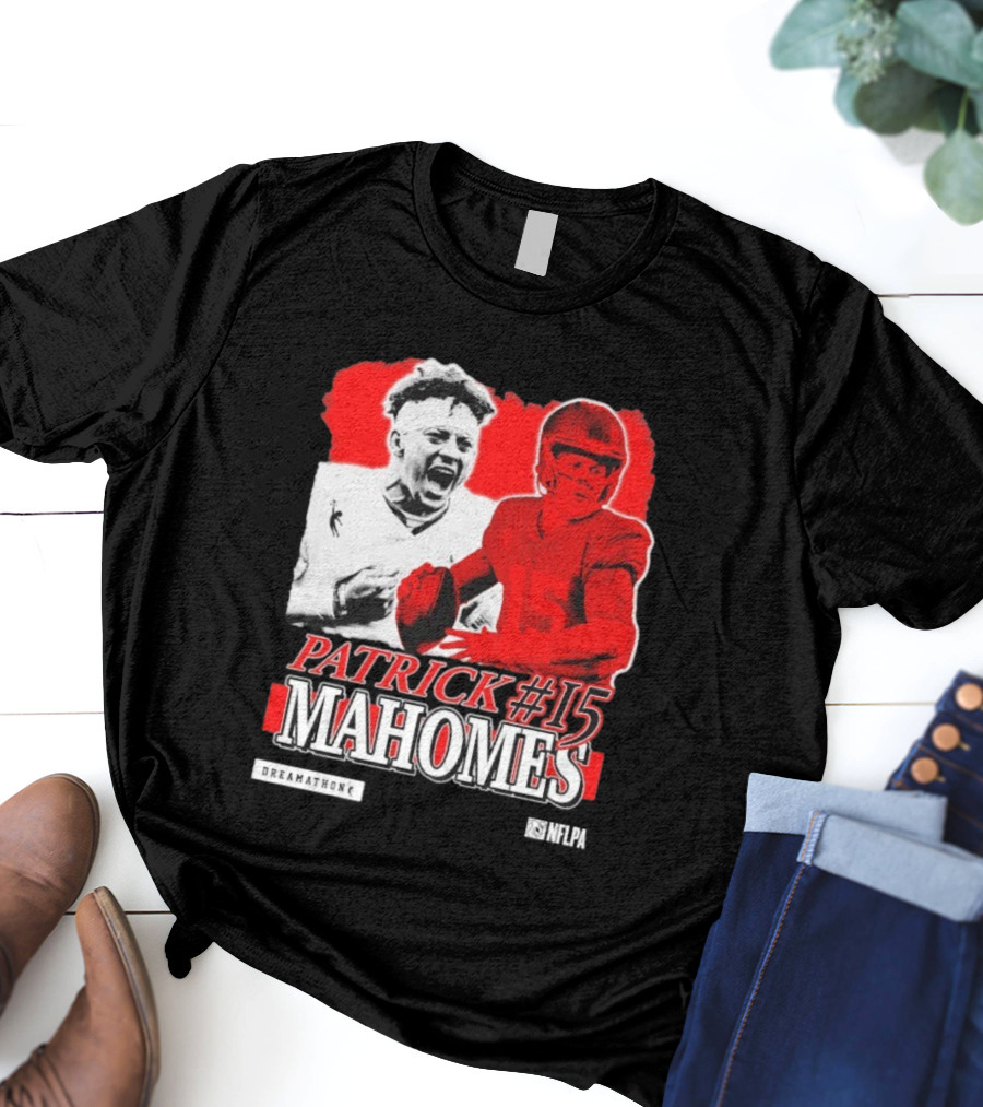 Patrick Mahomes #15 Dreamathon Red Football Legend T-Shirt