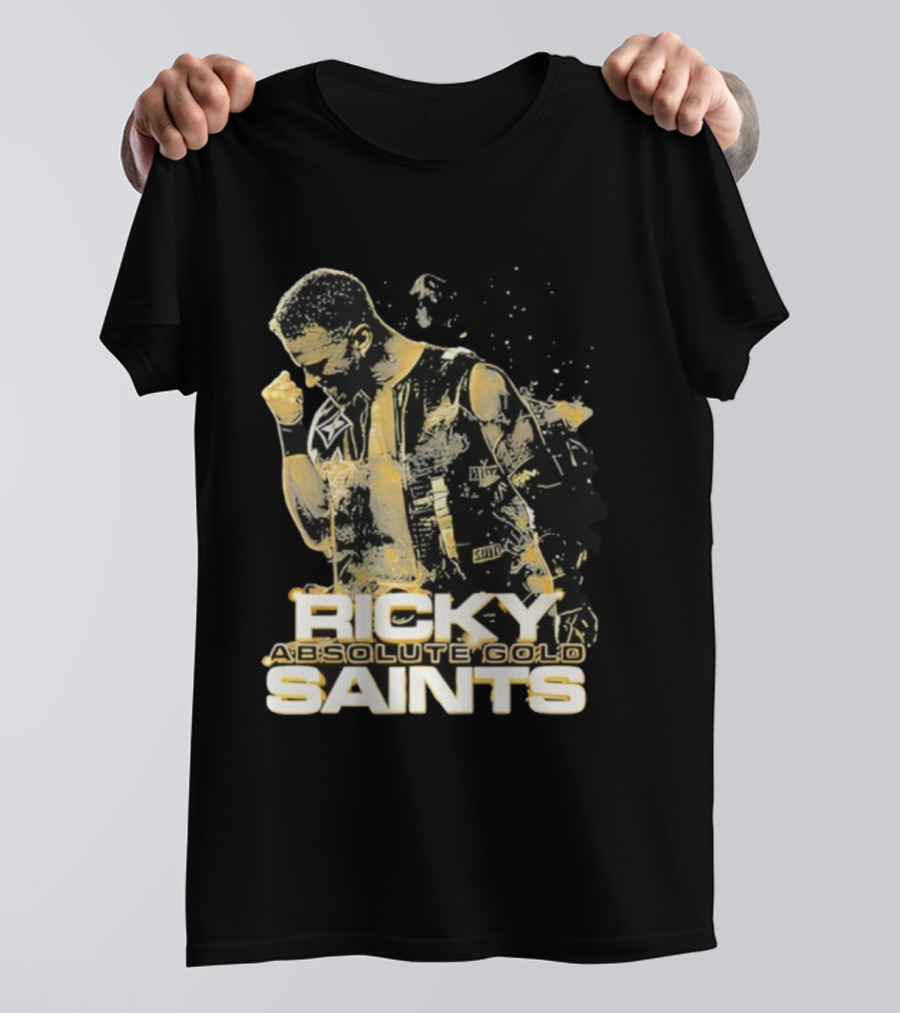 Ricky Saints Absolute Gold Fist Pump Victory T-Shirt
