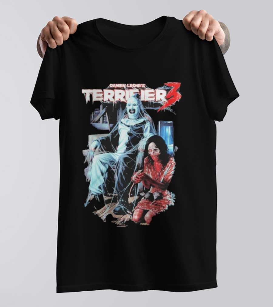 Damien Leone's Terrifier 3 Halloween Horror Scene T-Shirt
