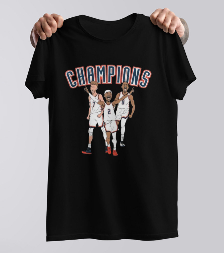 Shai Gilgeous-Alexander Chet Holmgren Jalen Williams Oklahoma City Thunder 2025 NBA Champions T-Shirt