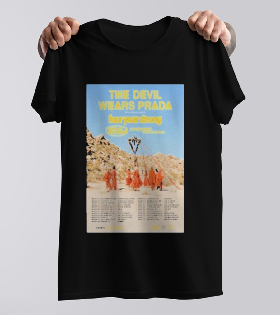 The Devil Wears Prada Four Year Strong 2024 Tour With Microwave And Loathe T-Shirt