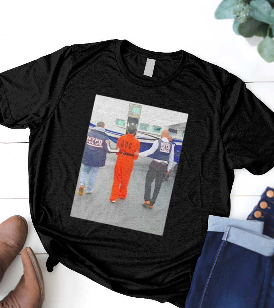 NYC Luigi Mangione NYPD Helicopter Escort DOC Inmate T-Shirt