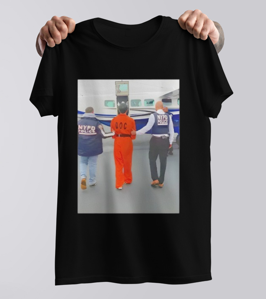 NYC Luigi Mangione NYPD Helicopter Escort DOC Inmate T-Shirt