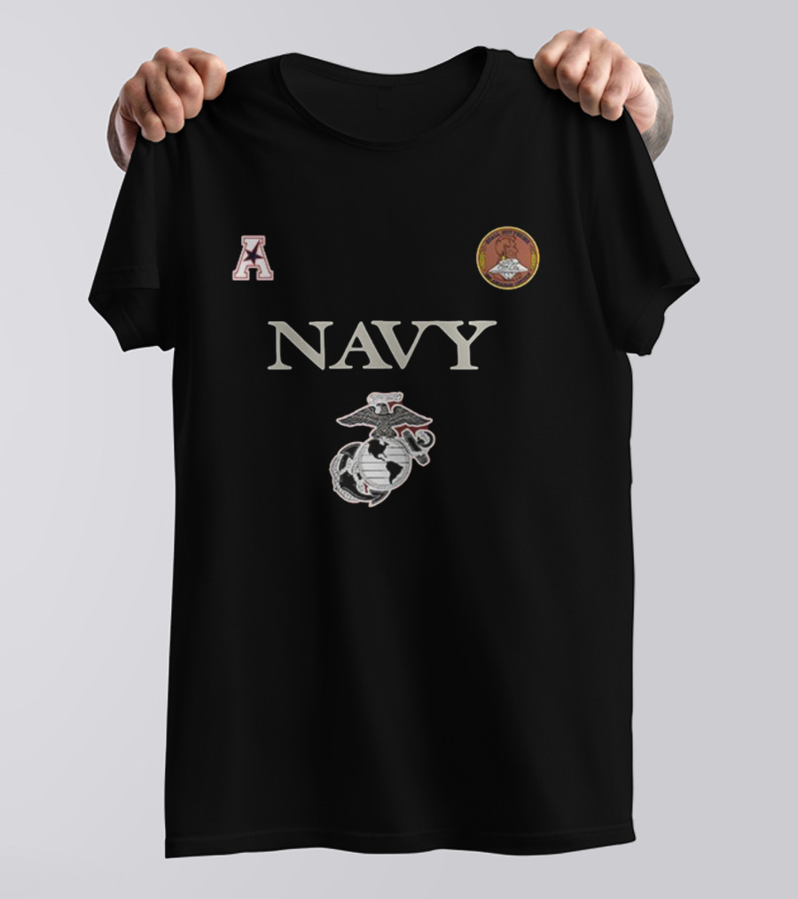 Navy Midshipmen Marine Corps Heritage Arched Letter Emblem T-Shirt