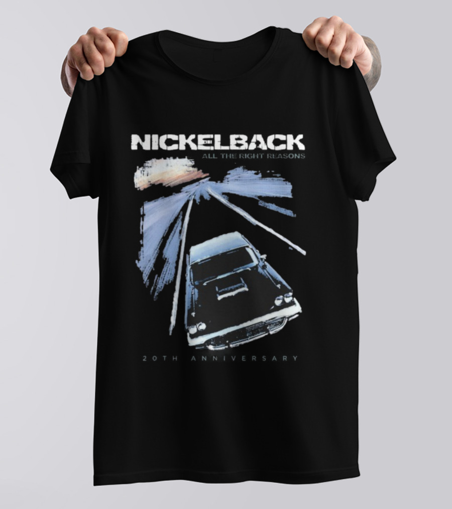 Nickelback All The Right Reasons 20th Anniversary Vintage Car Cover T-Shirt