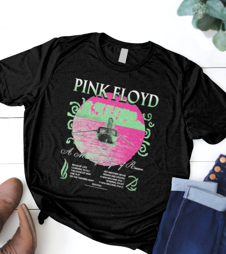 Pink Floyd A Momentary Lapse Of Reason Neon Rowing Scene T-Shirt