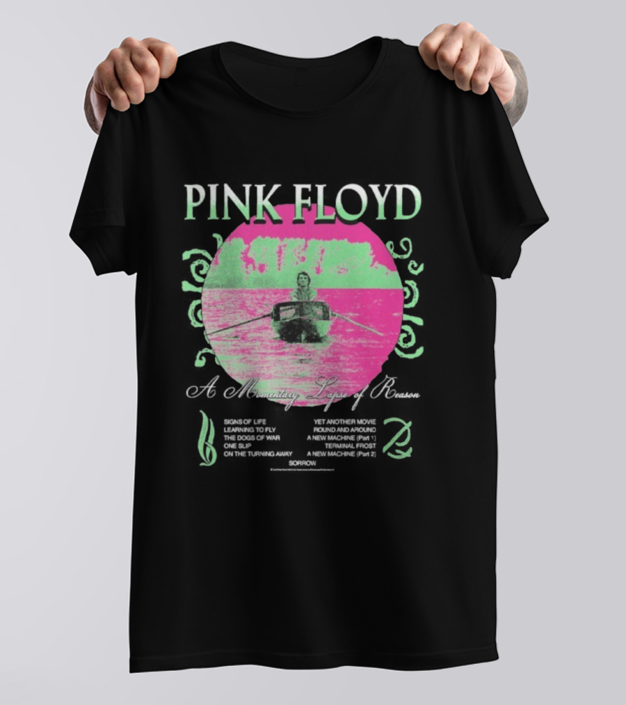 Pink Floyd A Momentary Lapse Of Reason Neon Rowing Scene T-Shirt