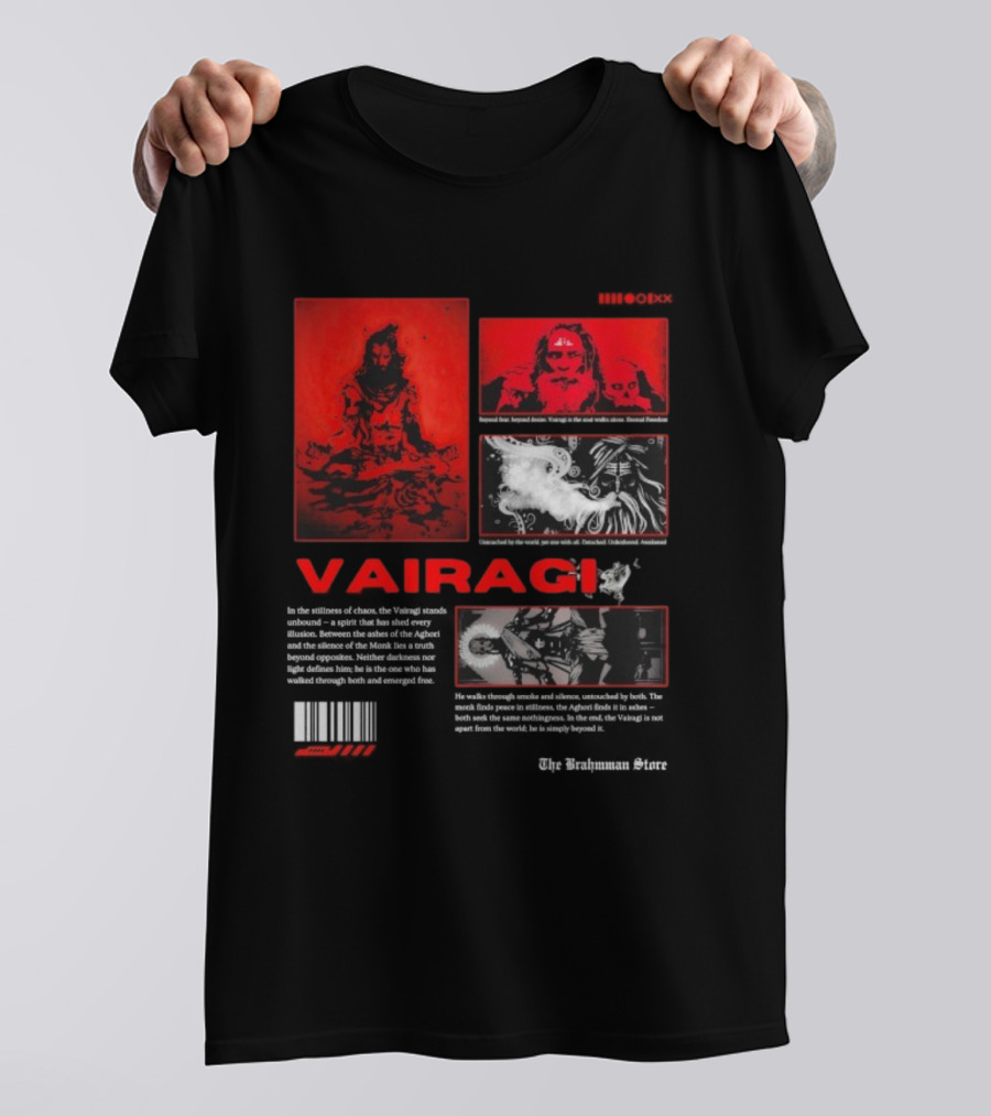 Vairagi The Brahmman Beyond Time Meditative Spiritual Essence T-Shirt