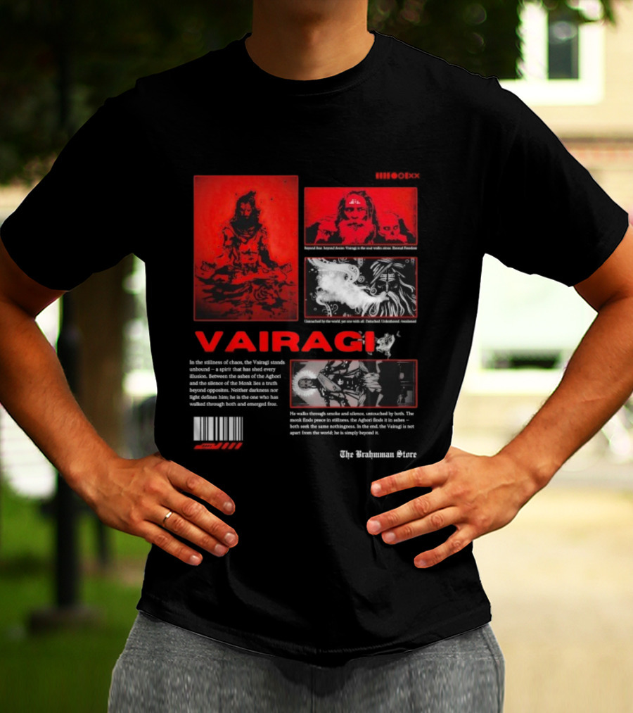 Vairagi The Brahmman Beyond Time Meditative Spiritual Essence T-Shirt