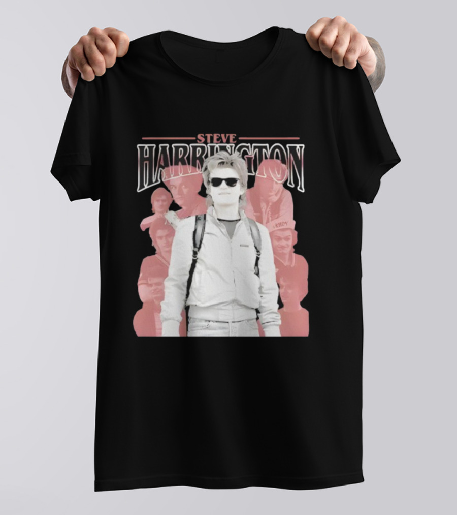 Steve Harrington Iconic Stranger Things Character Collage T-Shirt