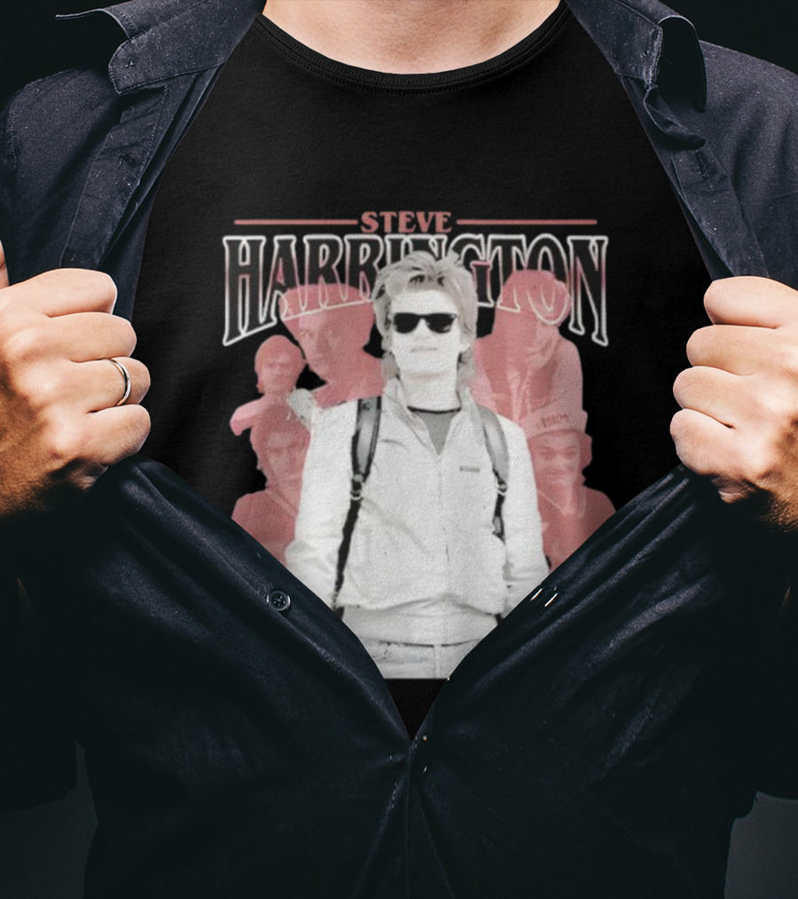 Steve Harrington Iconic Stranger Things Character Collage T-Shirt