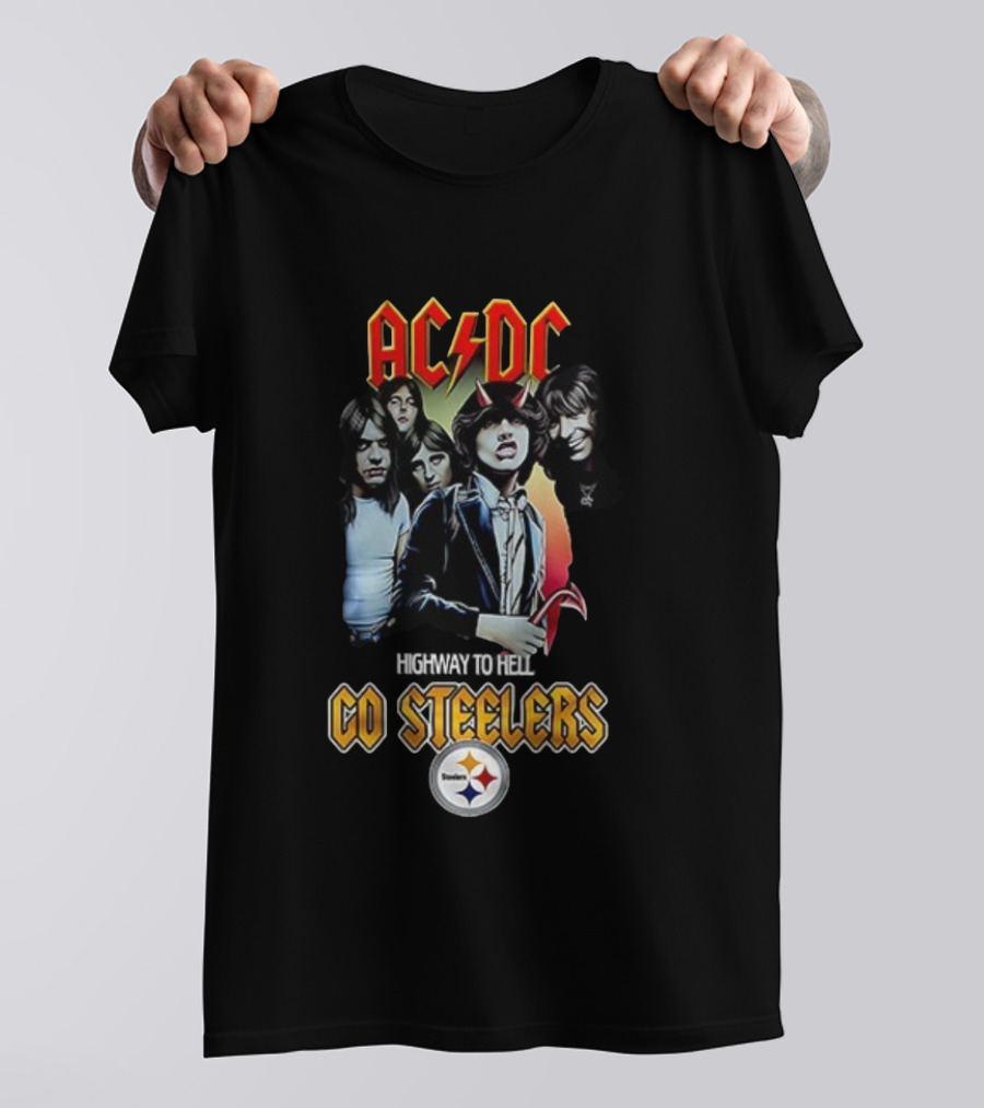 ACDC Highway To Hell Pittsburgh Steelers Go Steelers T-Shirt