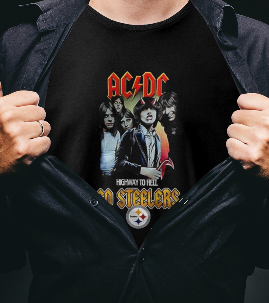 ACDC Highway To Hell Pittsburgh Steelers Go Steelers T-Shirt