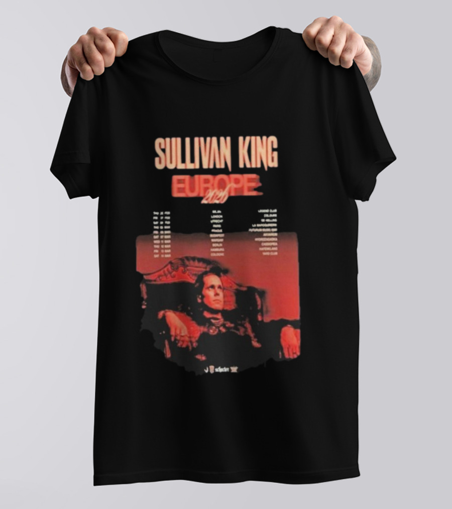 Sullivan King Europe 2026 Tour Dates And Locations T-Shirt