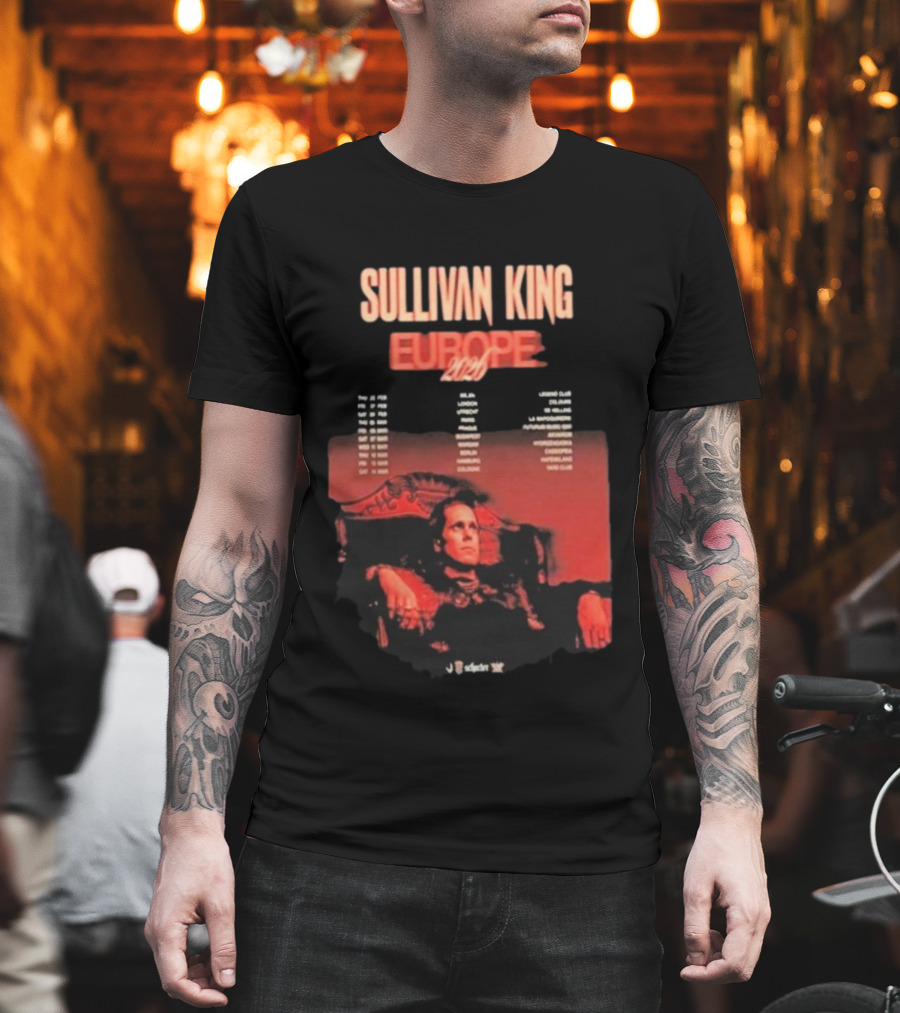 Sullivan King Europe 2026 Tour Dates And Locations T-Shirt