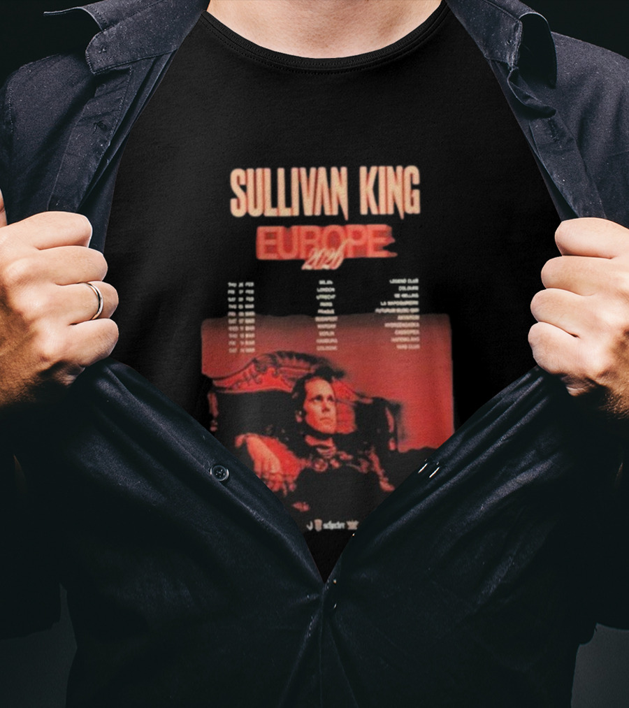 Sullivan King Europe 2026 Tour Dates And Locations T-Shirt