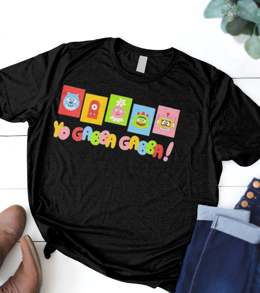 Yo Gabba Gabba Characters Colorful Blocks T-Shirt