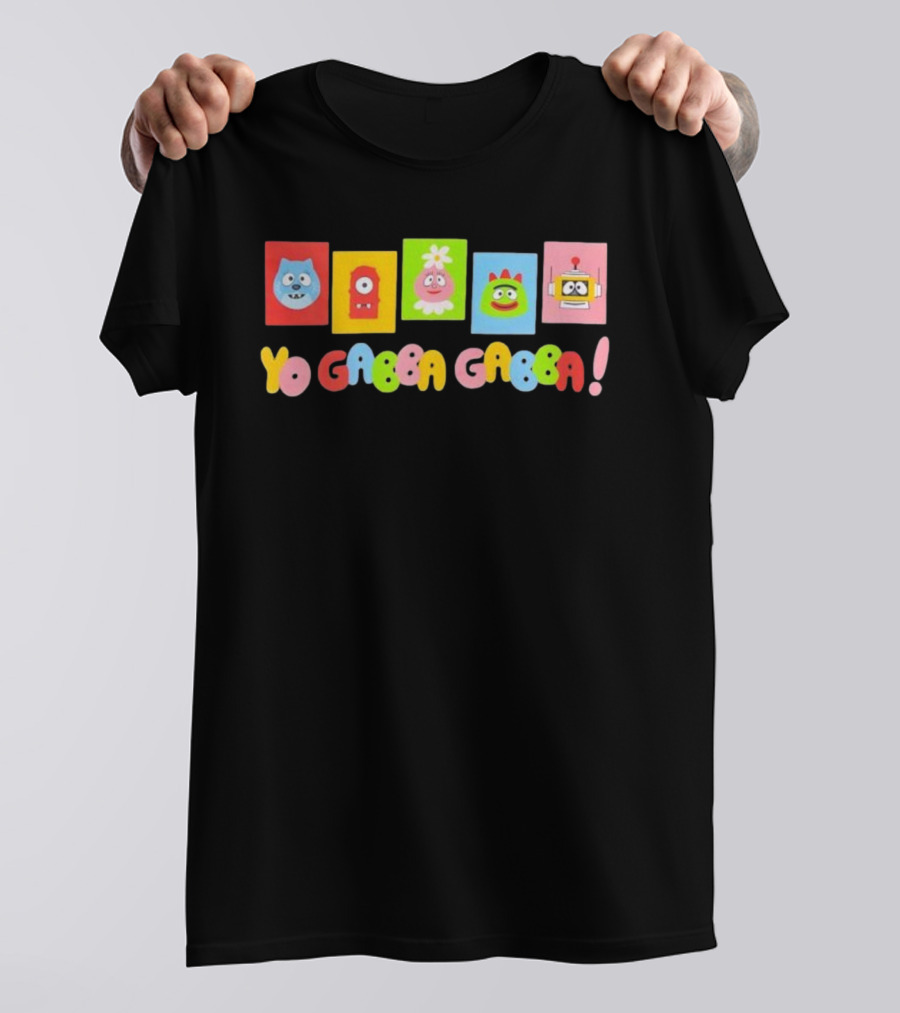 Yo Gabba Gabba Characters Colorful Blocks T-Shirt