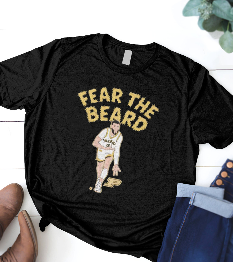 Purdue Basketball Fear The Beard Braden Smith Number 3 T-Shirt