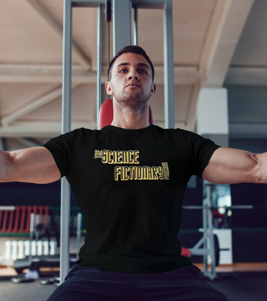 The Science Fictionary Podcast Retro Sci-Fi Typography Style T-Shirt