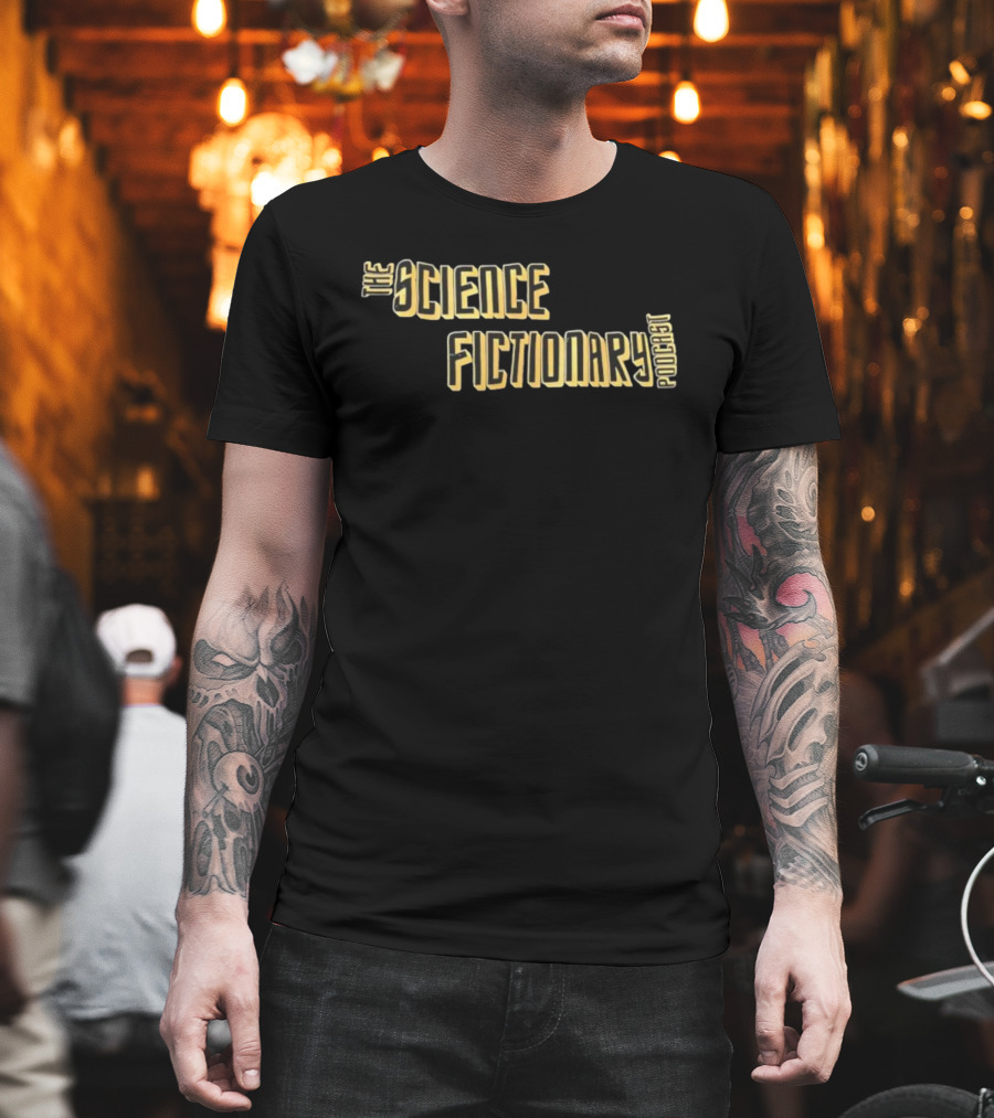 The Science Fictionary Podcast Retro Sci-Fi Typography Style T-Shirt