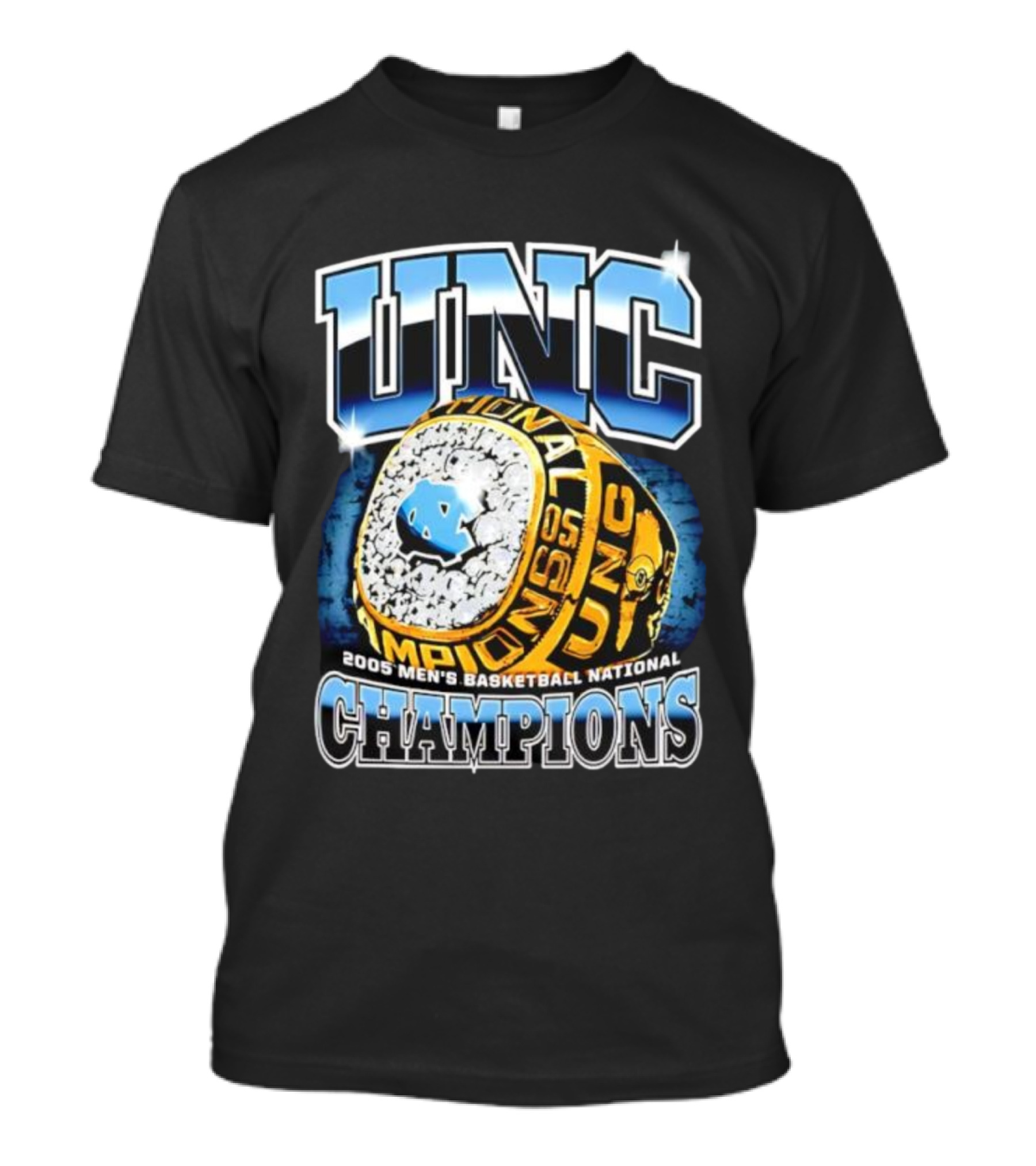 UNC 2005 Men's Basketball National Champions Ring T-Shirt