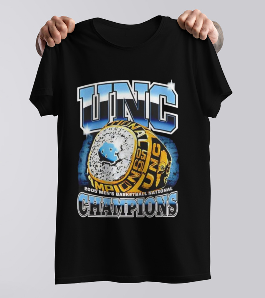 UNC 2005 Men's Basketball National Champions Ring T-Shirt