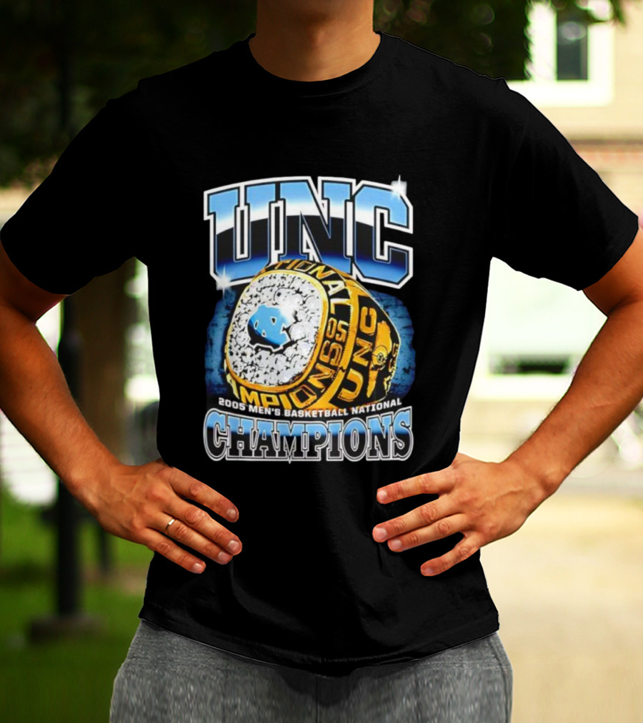 UNC 2005 Men's Basketball National Champions Ring T-Shirt
