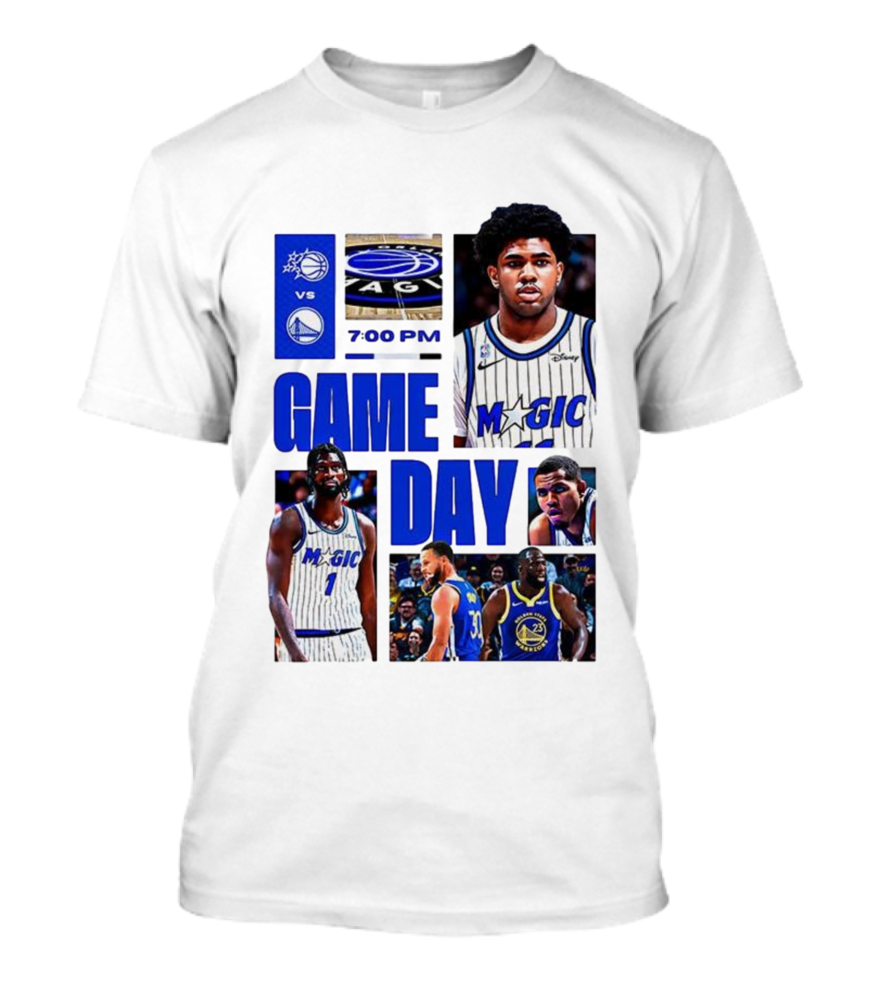 Orlando Magic Vs Golden State Warriors NBA Game Day 2025 7:00 PM T-Shirt