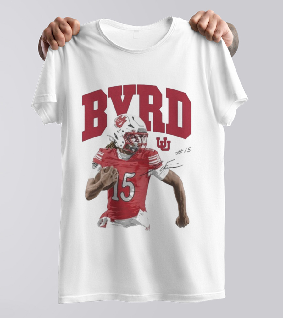 BYRD 15 Utah Utes Football Player Jersey T-Shirt