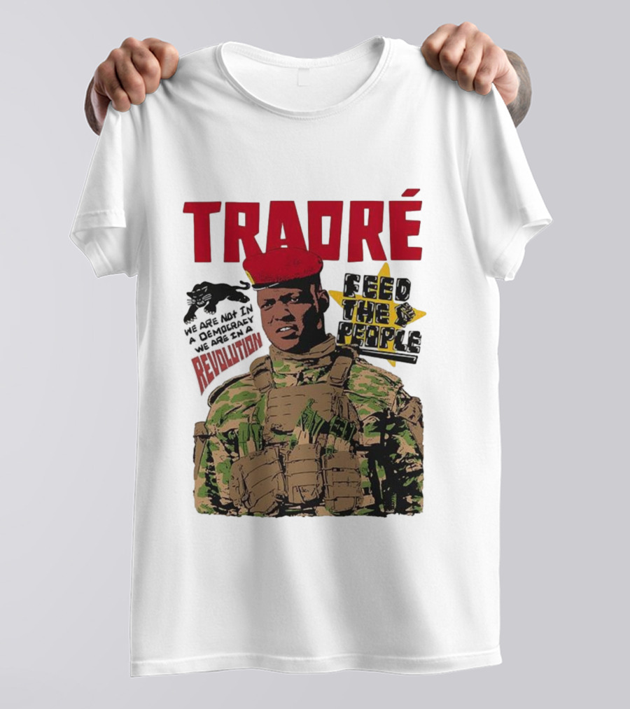 TRAORÉ Revolution Ibrahim Feed The People Burkina Faso T-Shirt