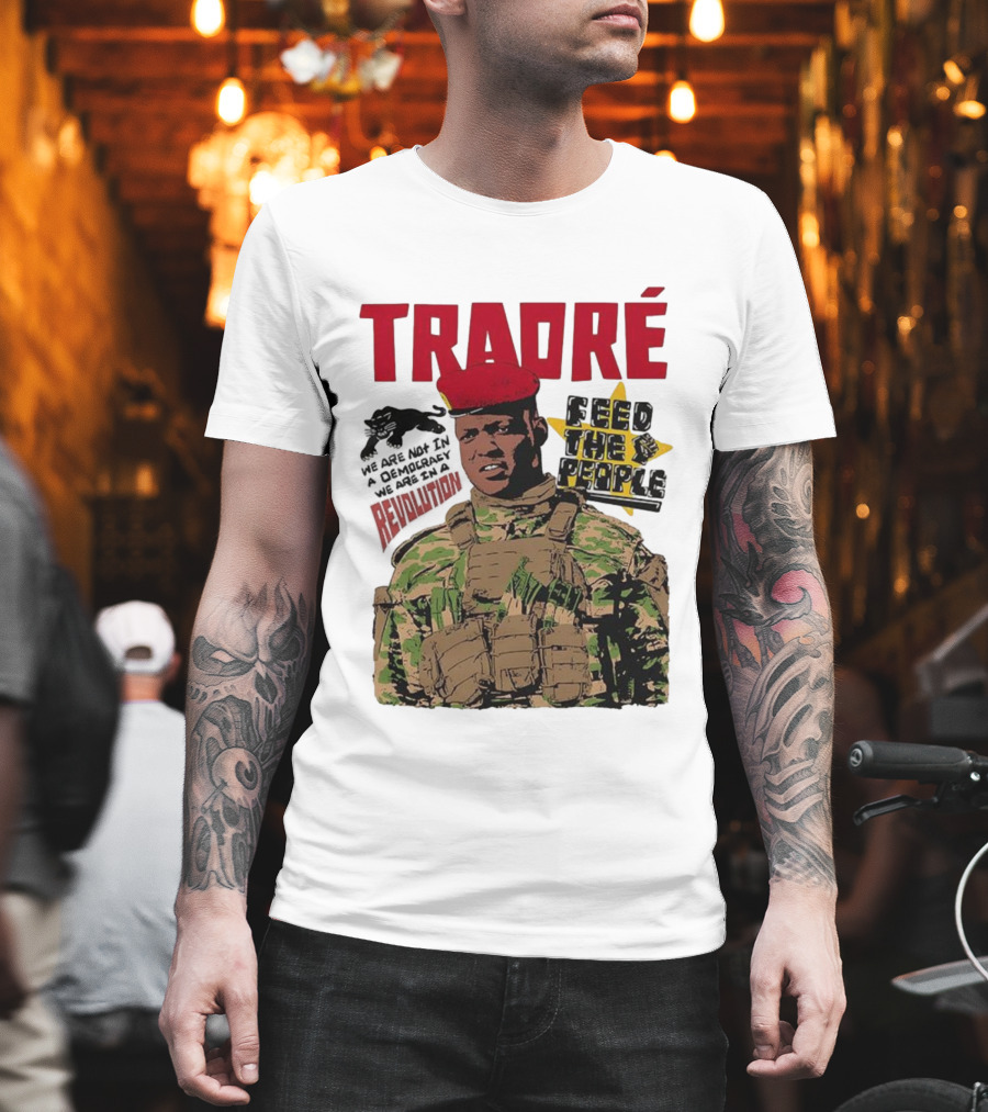 TRAORÉ Revolution Ibrahim Feed The People Burkina Faso T-Shirt