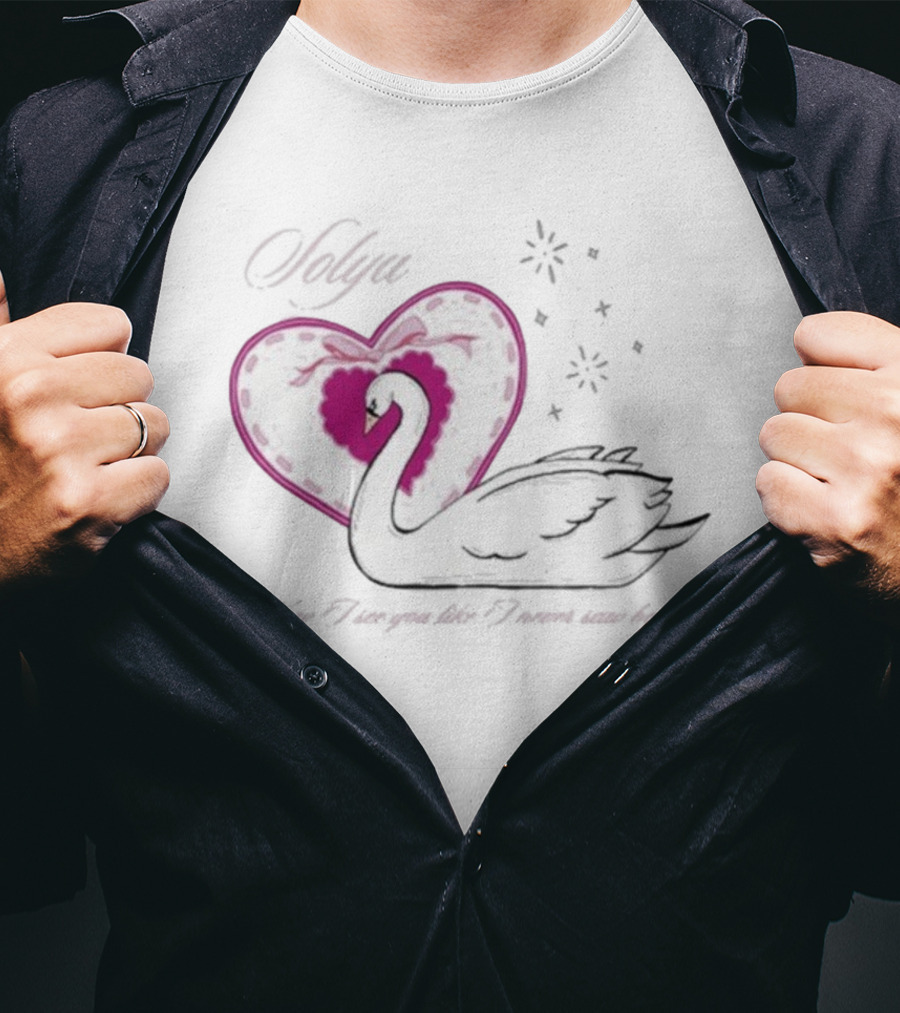 Solya Silver Swan Heart Now I See You Like I Never Saw Before T-Shirt