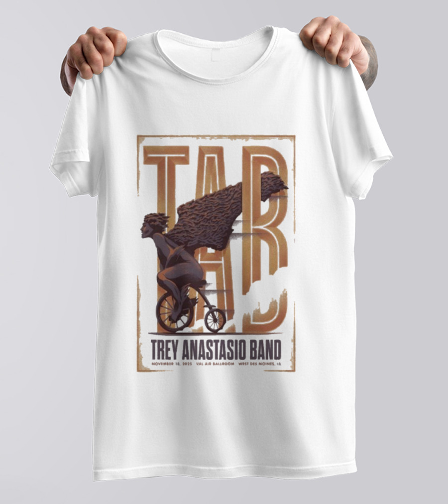 Trey Anastasio Band TAB Nov 18 2025 Val Air Ballroom West Des Moines Iowa Vintage Bicycle Rider T-Shirt