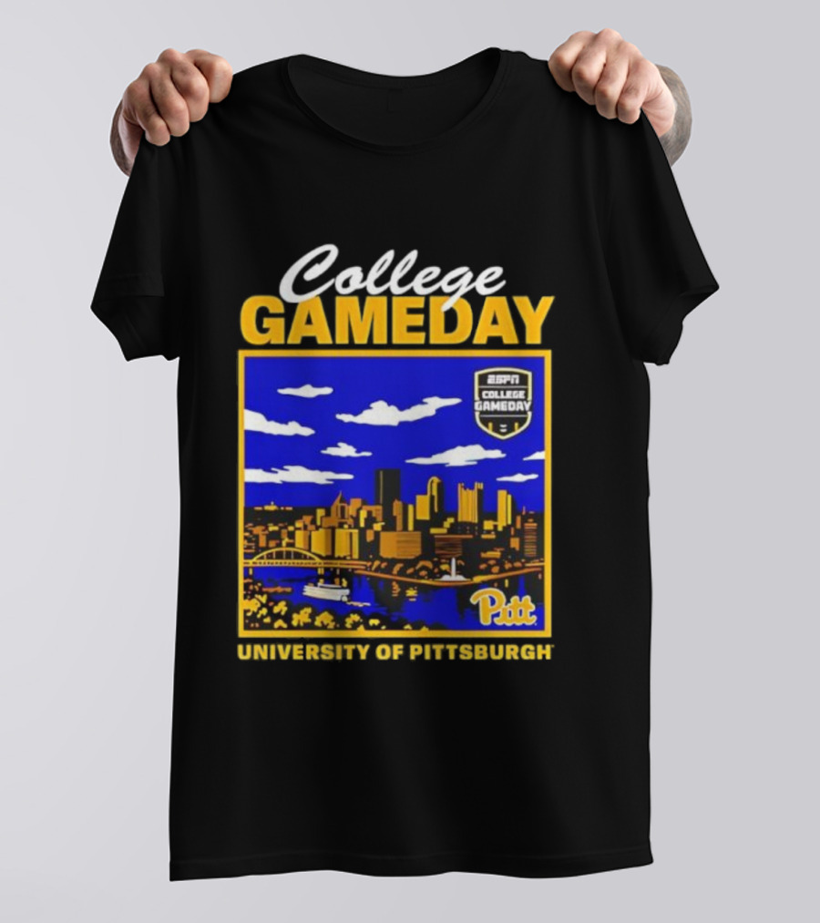 College Gameday ESPN Pitt Skyline University Of Pittsburgh T-Shirt
