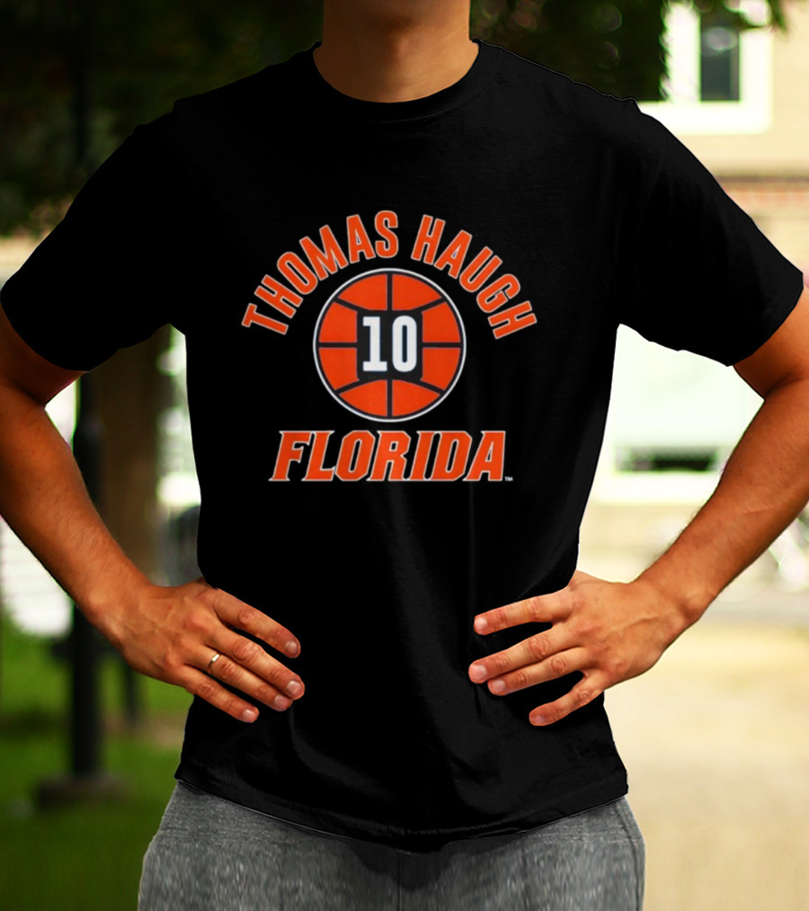 Florida Basketball Thomas Haugh 10 Ball T-Shirt