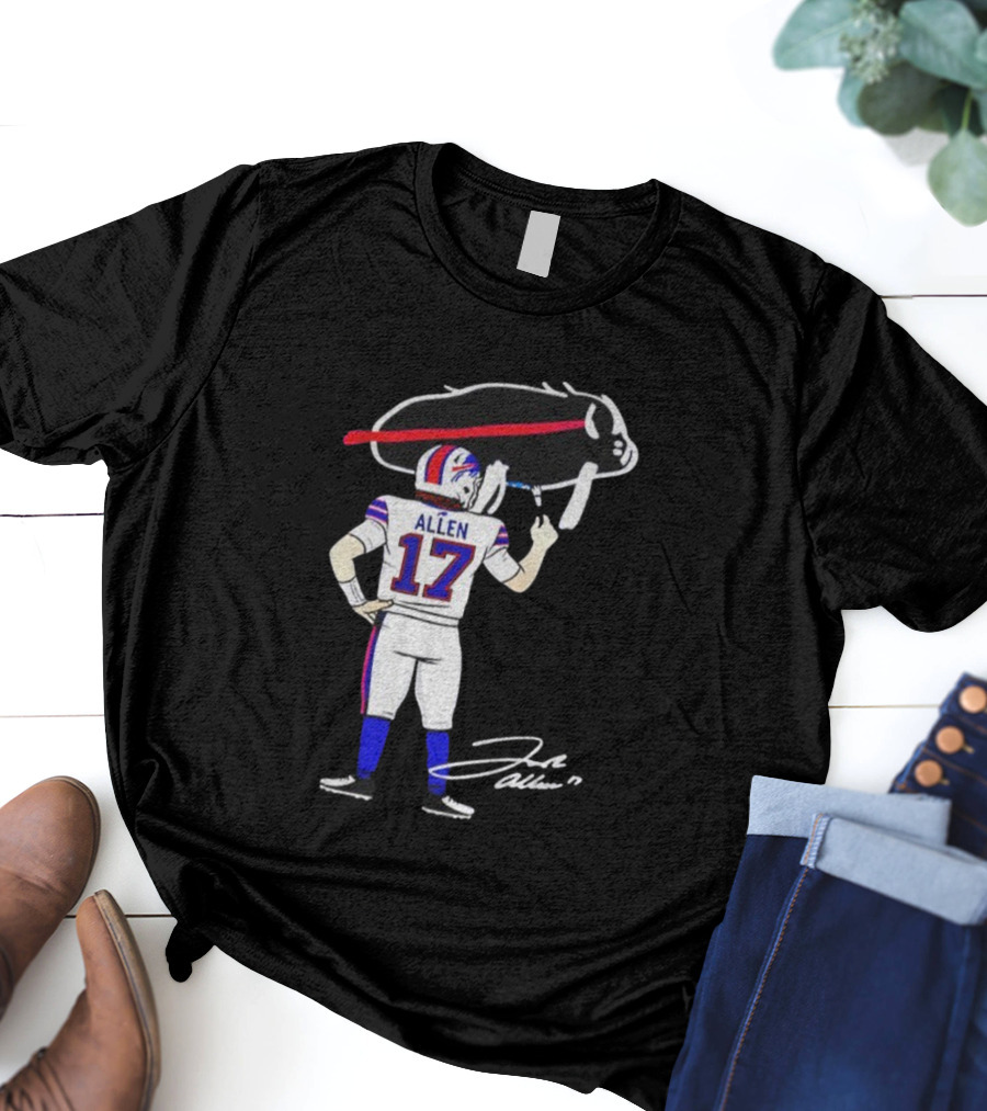 Josh Allen Buffalo Bills NFL Meme Signature 2025 T-Shirt