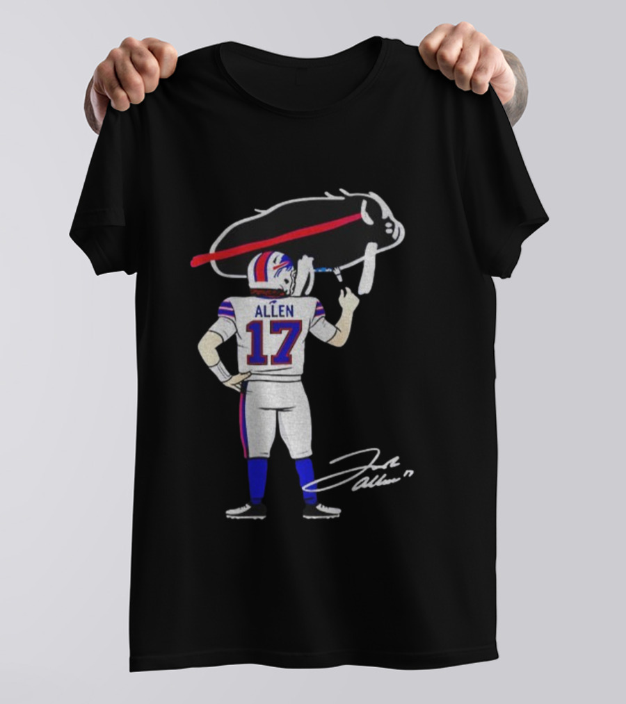 Josh Allen Buffalo Bills NFL Meme Signature 2025 T-Shirt