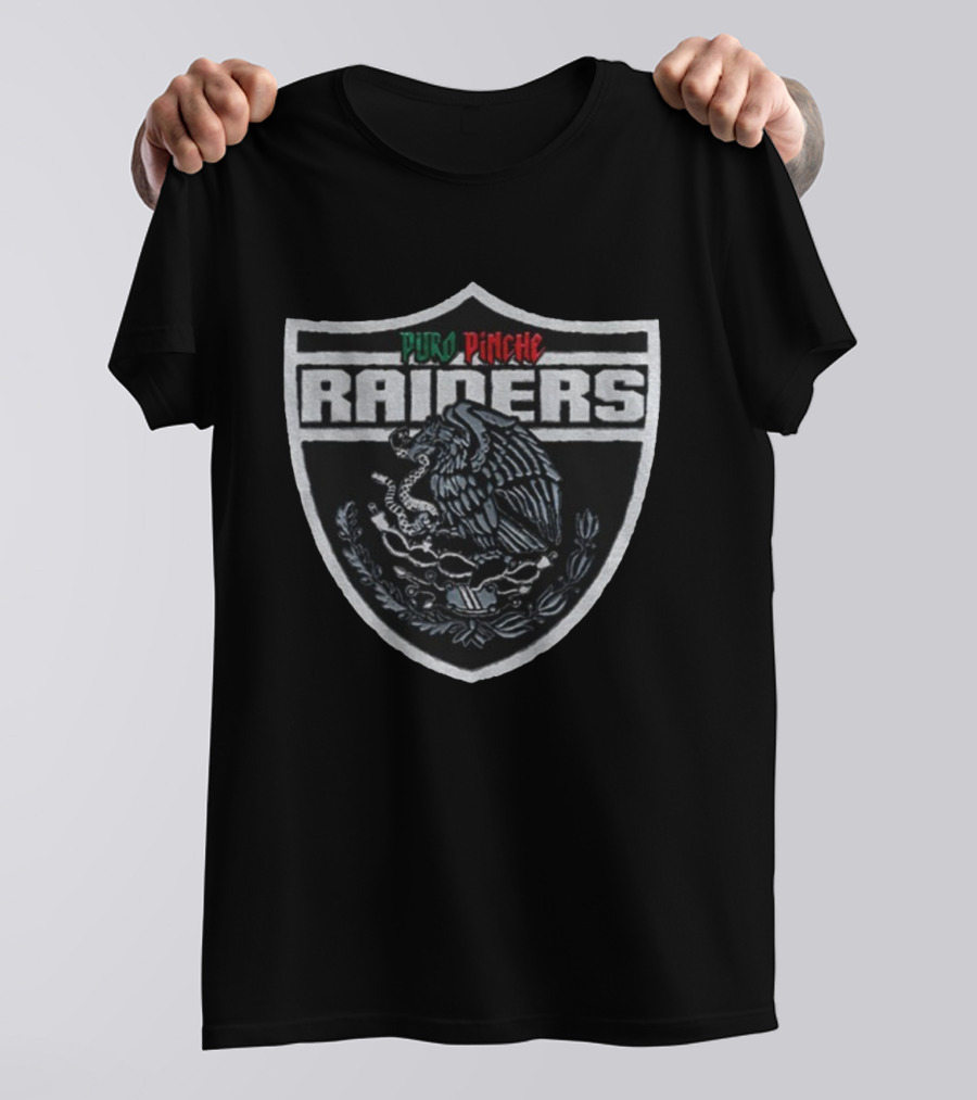 Las Vegas Raiders Puro Pinche Mexican Logo Raiders Shield T-Shirt