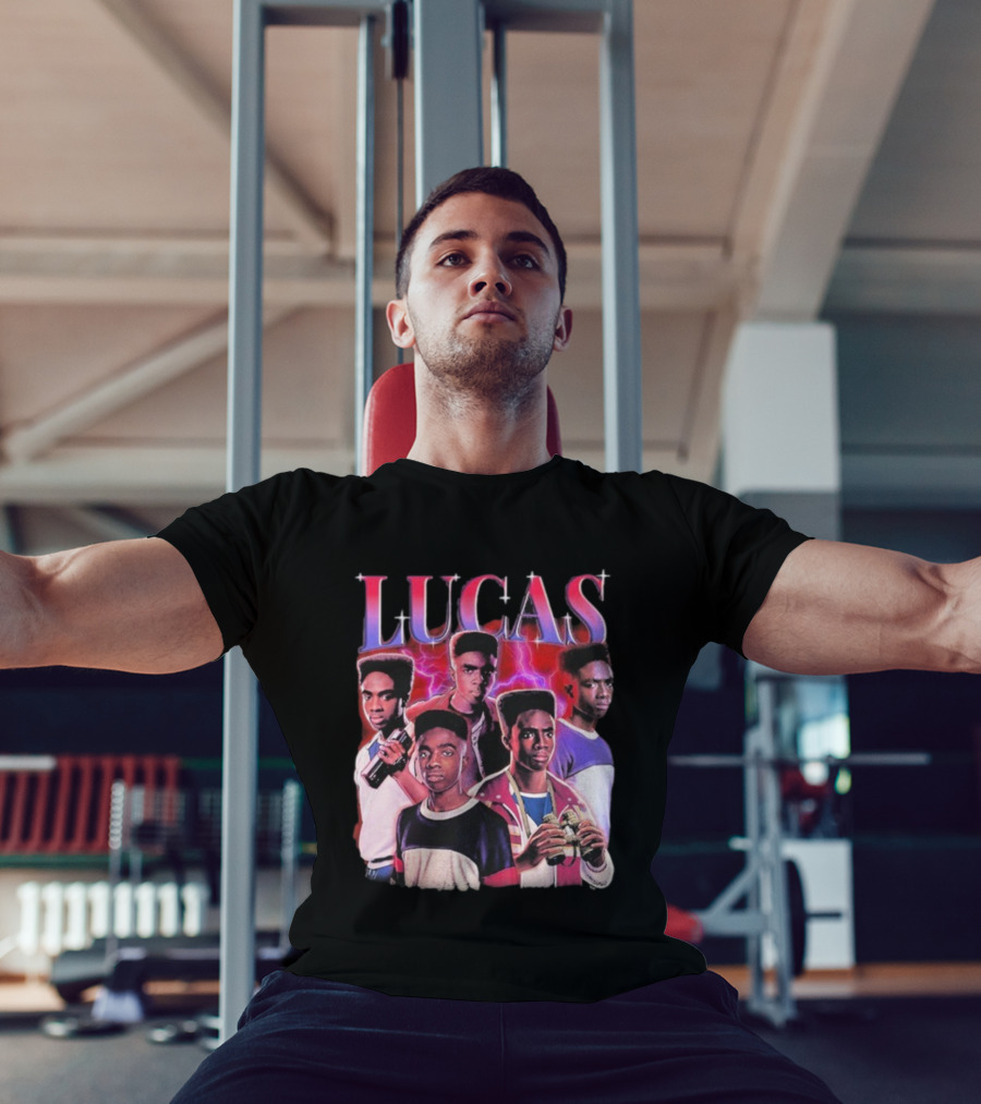 Lucas Stranger Things Character Tribute Retro Style T-Shirt