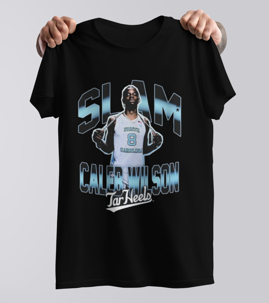 SLAM Caleb Wilson North Carolina Tar Heels 8 Basketball T-Shirt