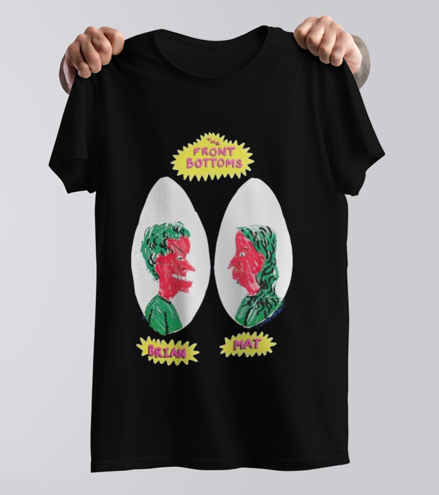 The Front Bottoms Brian Mat Cartoon Art Faces T-Shirt